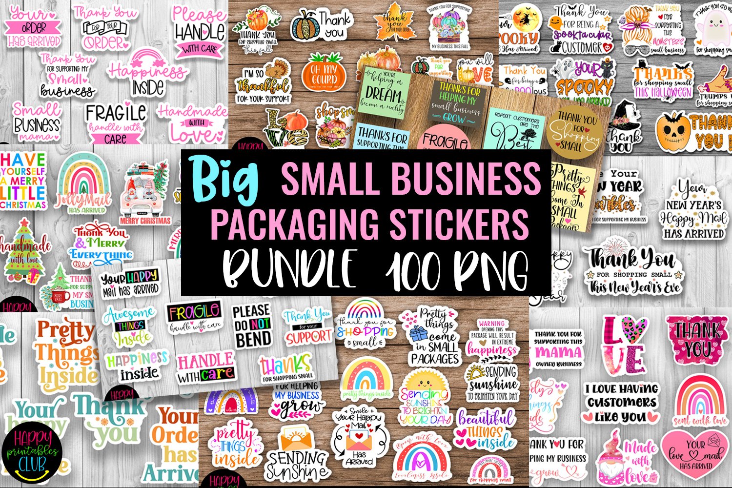 Small Business Packaging Stickers Bundle I Business Bundle