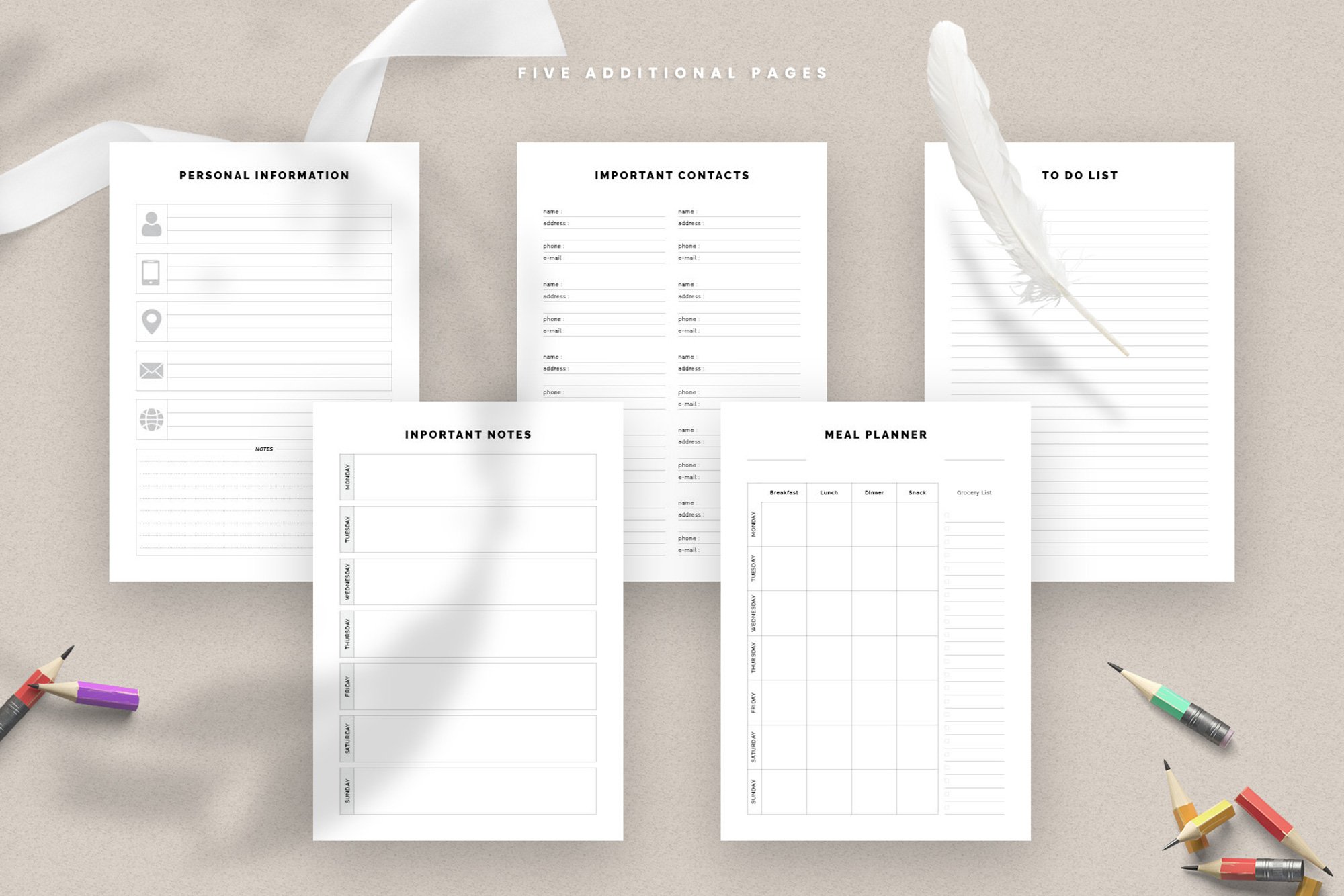 2021 Weekly Planner Bundle Pack view 3