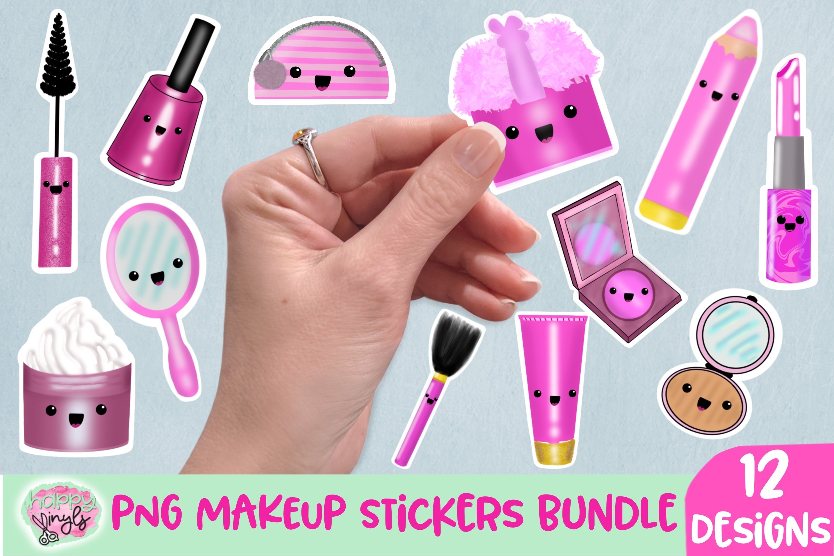 Makeup Kawaii Stickers - A Sticker Bundle