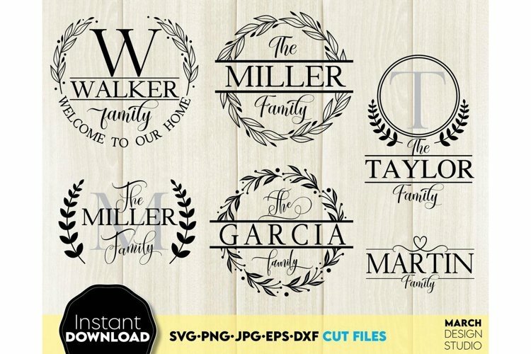 Monogram SVG Bundle | Family Monogram SVG | Wedding Monogram