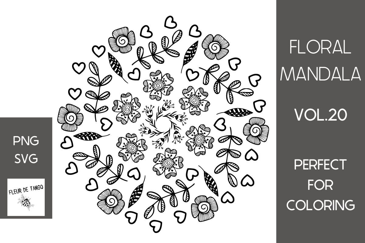 30 Beautiful Floral mandalas bundle view 3