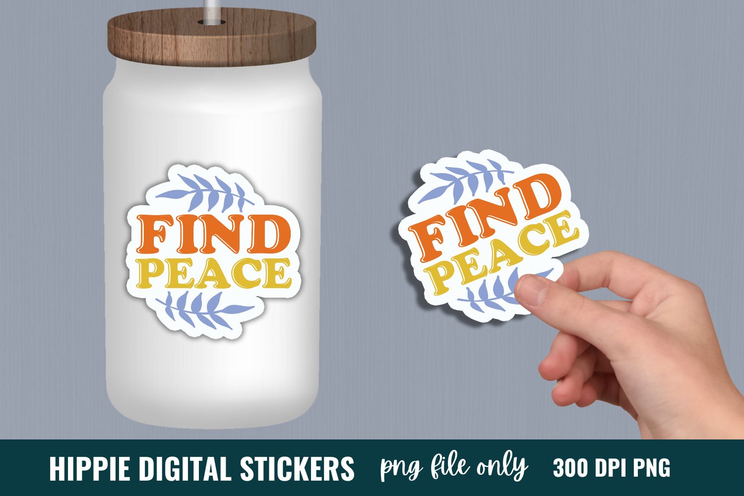Boho Stickers bundle, boho Stickers, flower Stickers view 3