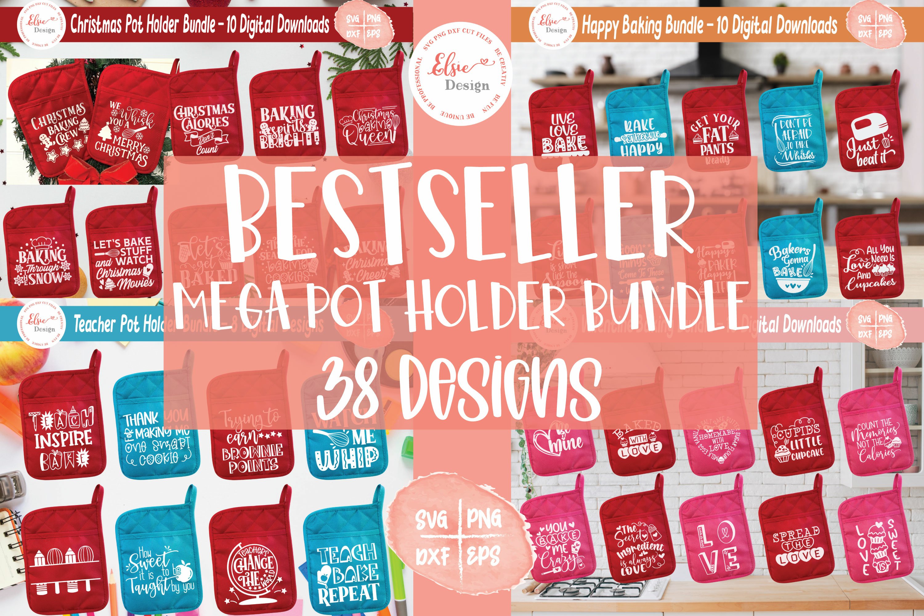 Bestseller Mega Pot Holder / Kitchen Baking Bundle SVG
