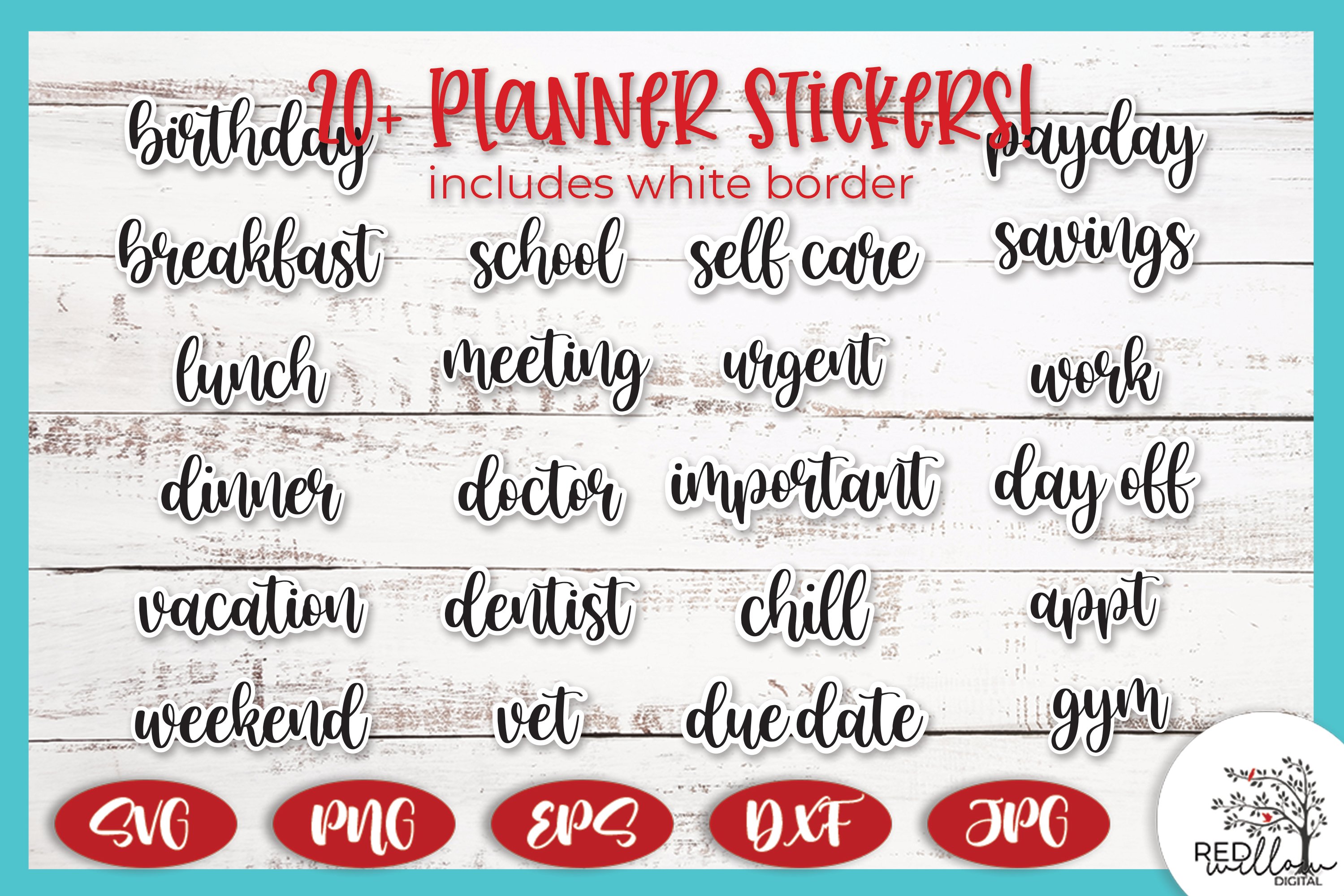 Printable Planner Stickers | Print and Cut