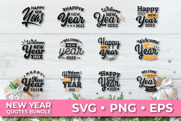New Year Quotes Bundle SVG view 3
