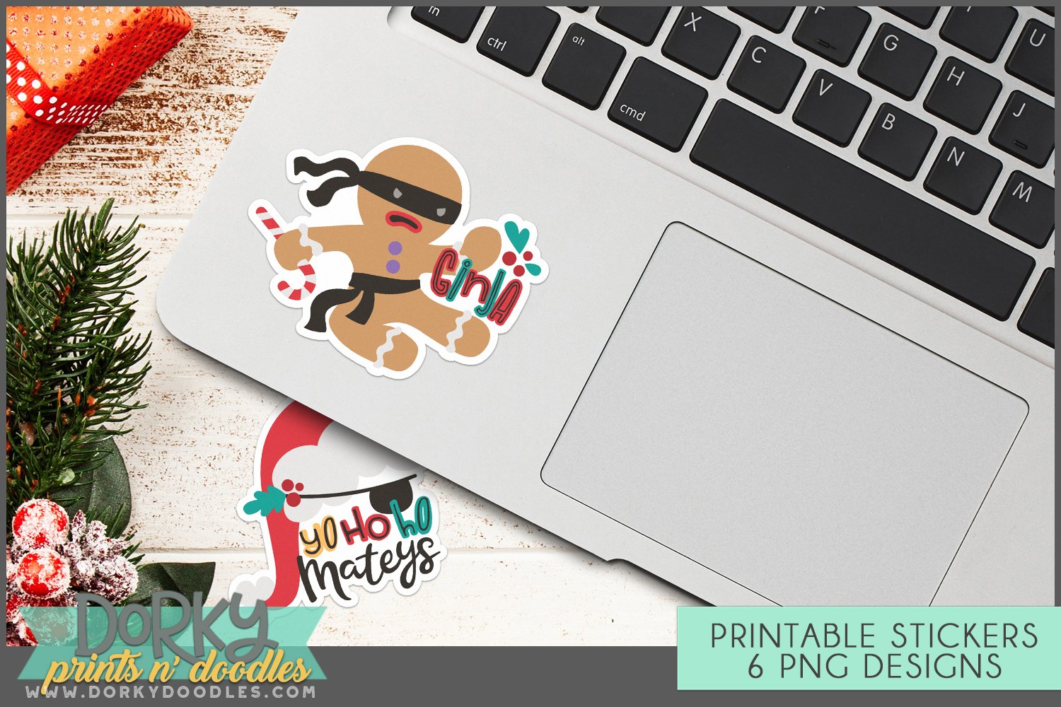 Funny Christmas Small Business Sticker Bundle view 3