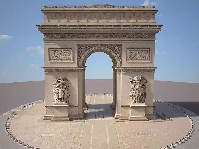 Paris Triumphal Arch 3D model