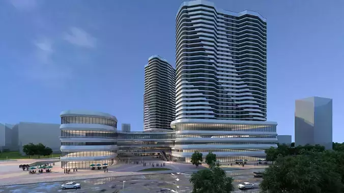Shopping Plaza 08 3D model