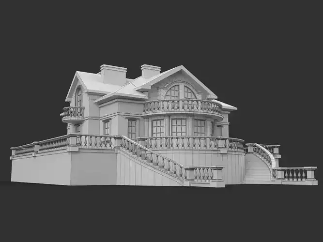 Luxury Mansion Classic Villa Exterior 3D model