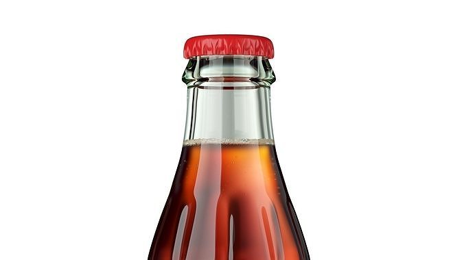 Coca Cola Glass Bottle 3D model view 3