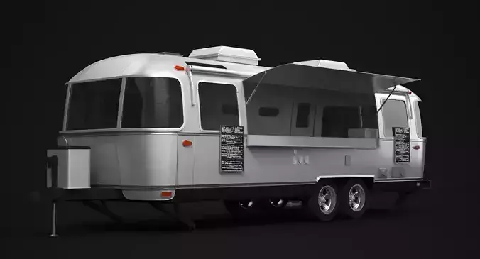 Airstream Food Truck 3D model view 2