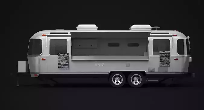 Airstream Food Truck 3D model view 3
