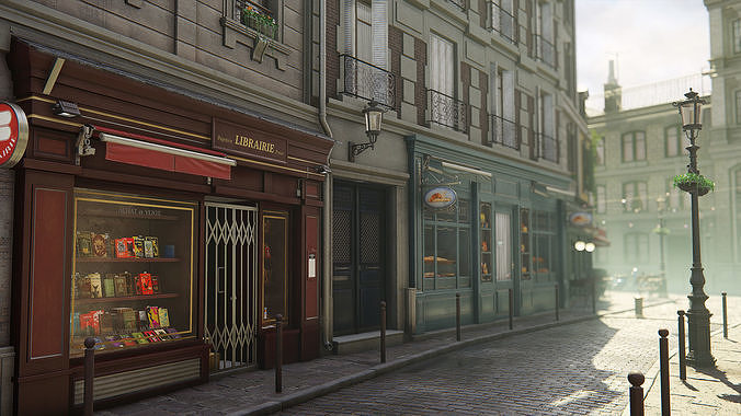 A Street From Paris 3D model view 2