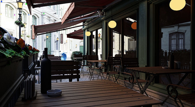 A Street From Paris 3D model view 3