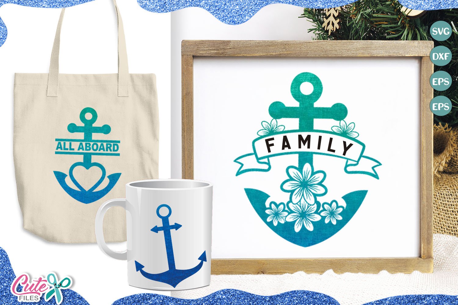 Anchor mini bundle svg cut file for crafters view 3
