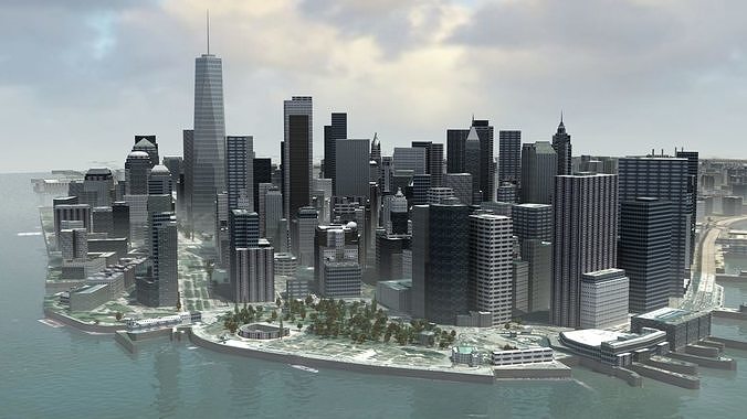 Manhattan NYC 3D model view 2