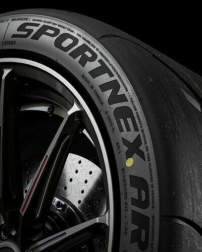 Nankang SemiSlick Sportnex AR1 325 30 R19 3D model view 3