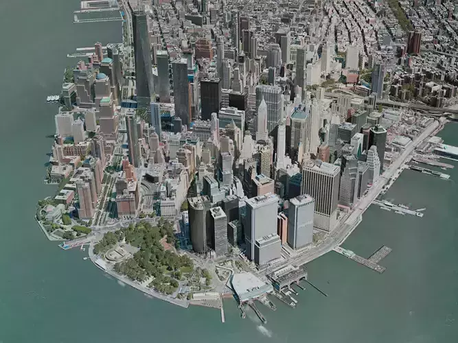 New York City Lower Manhattan 3D model