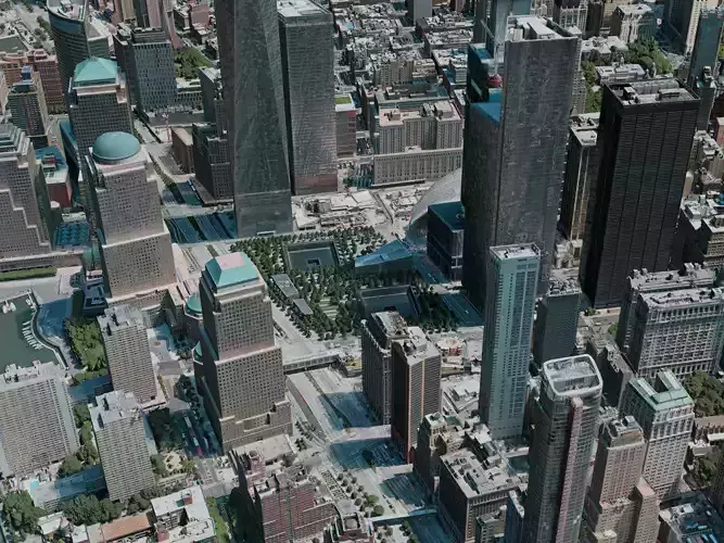 New York City Lower Manhattan 3D model view 2