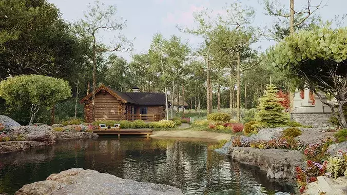 Exterior scene 3D model