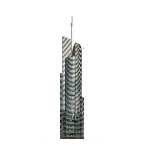 Skyscraper 3 3D model view 2