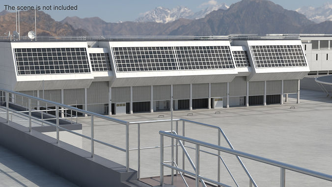 NASA Launch Control Center Building 3D model view 2