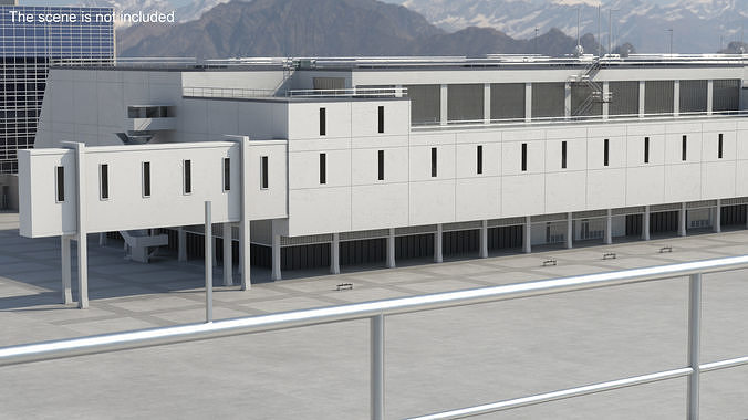 NASA Launch Control Center Building 3D model view 3