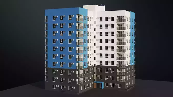 Multi-storey building 3D model