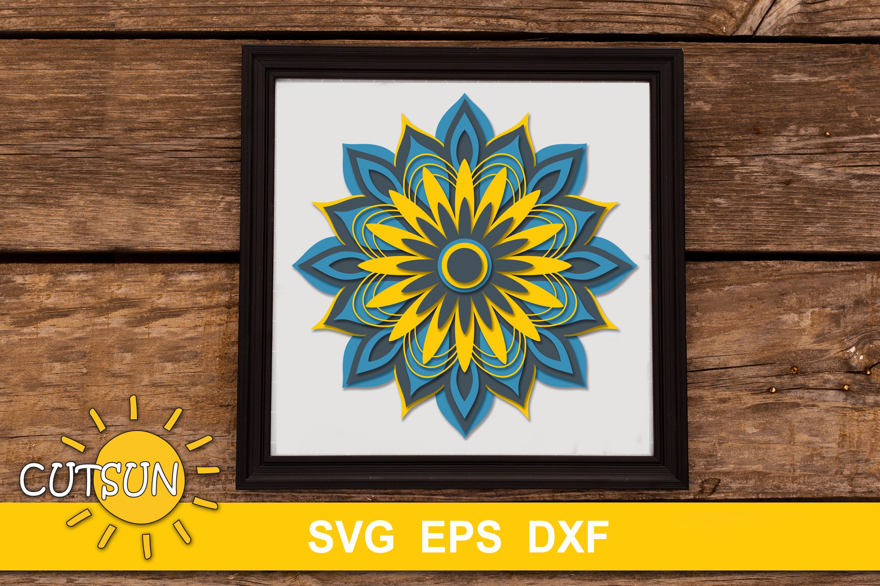 3D Layered Mandala SVG Bundle - 12 multilayered designs view 3