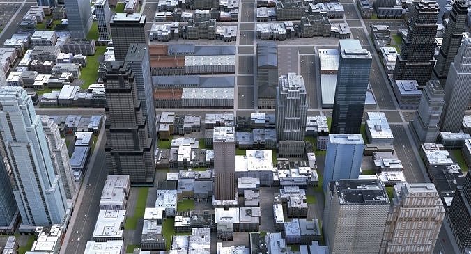 City Block 3D model view 3