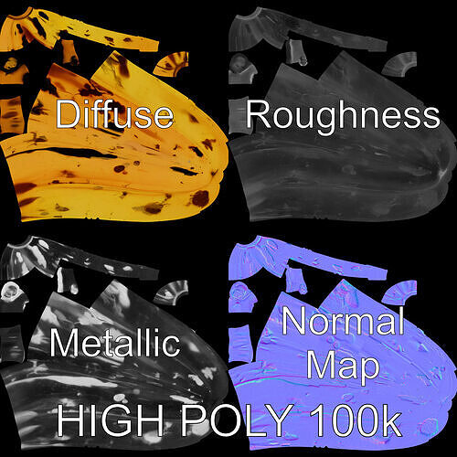 Overripe Banana D Model Pack Low-poly 3D model view 2