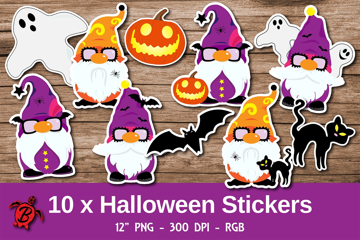 Halloween Sticker Bundle | Funny Gnome Stickers