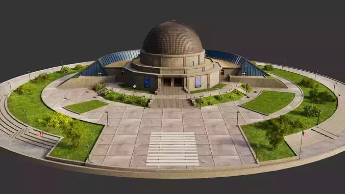 Adler Planetarium 3D model view 2