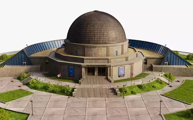 Adler Planetarium 3D model view 3