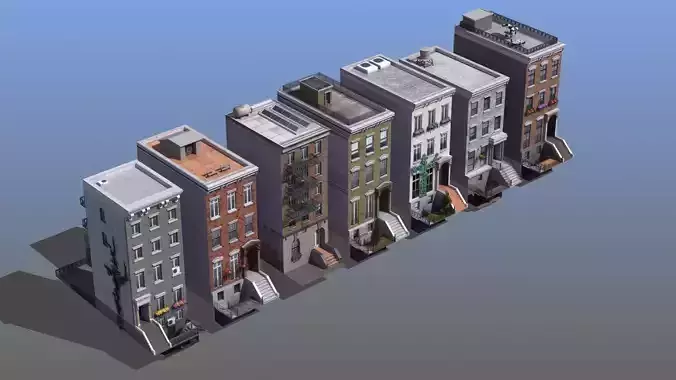 Row Houses 7 3D model