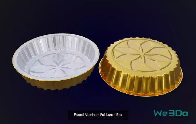 Foil Container Pack - Low Poly view 2