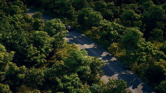 Beautiful Highway 3D model view 2