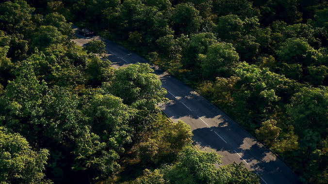 Beautiful Highway 3D model view 3