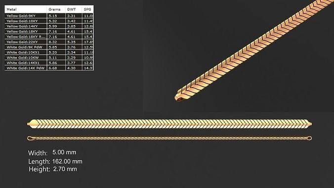 LIGHT WEIGHT LINK CHAIN BRACELT - 90 PIECES READY FOR PRINT 3D print model view 3