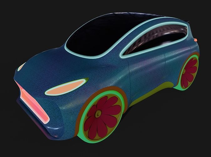 Toy car 3D model view 3