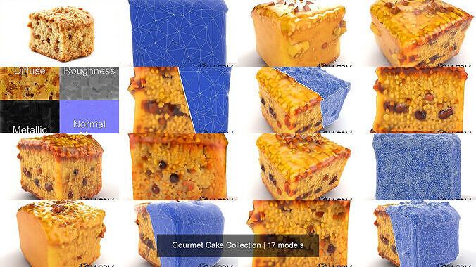 Gourmet Cake Collection 3D Model Pack view 3