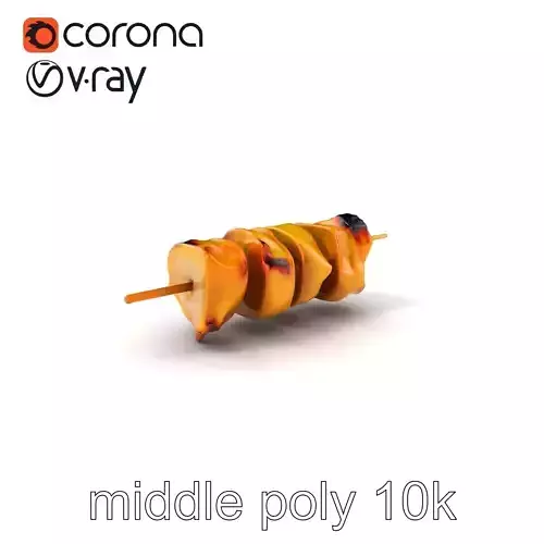 Chicken Kebab Realistic Food Sculpture Model Pack Low-poly 3D model