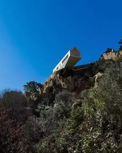 Beyond the cliff line- Villa exterior scene 3D model