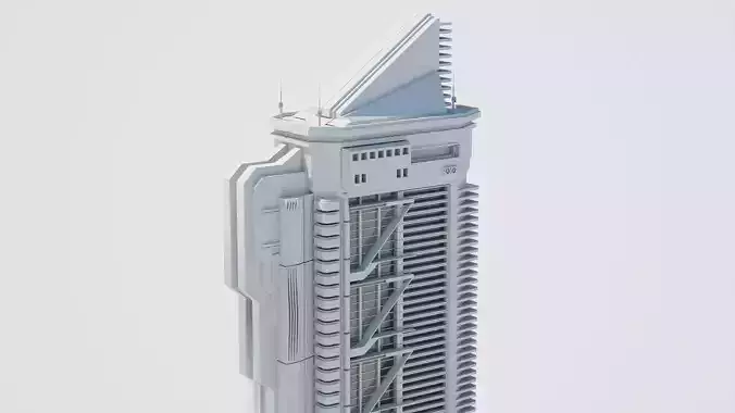 Futuristic Buildings Pack 3D model