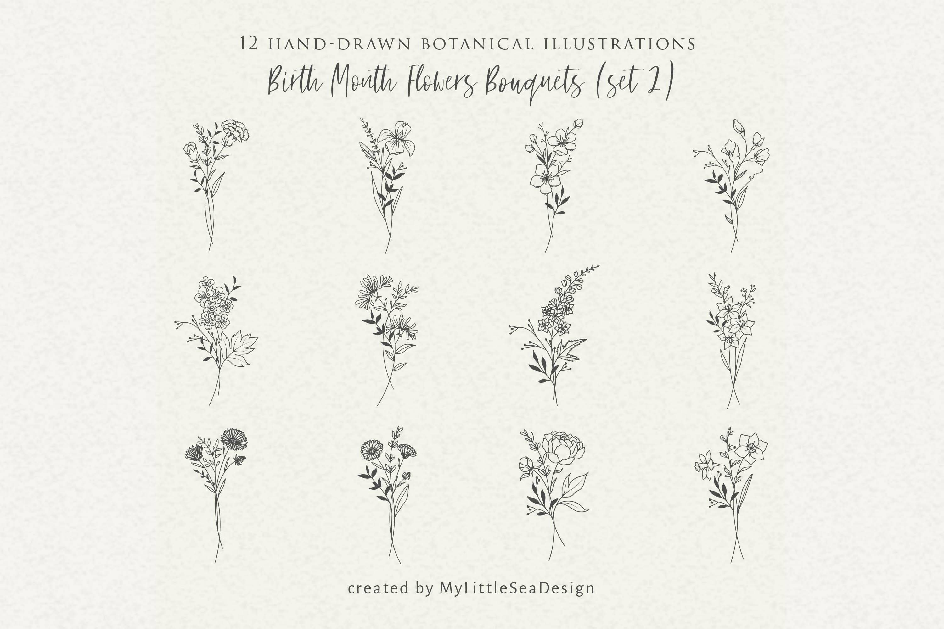 Birth Month Flowers SVG Bundle