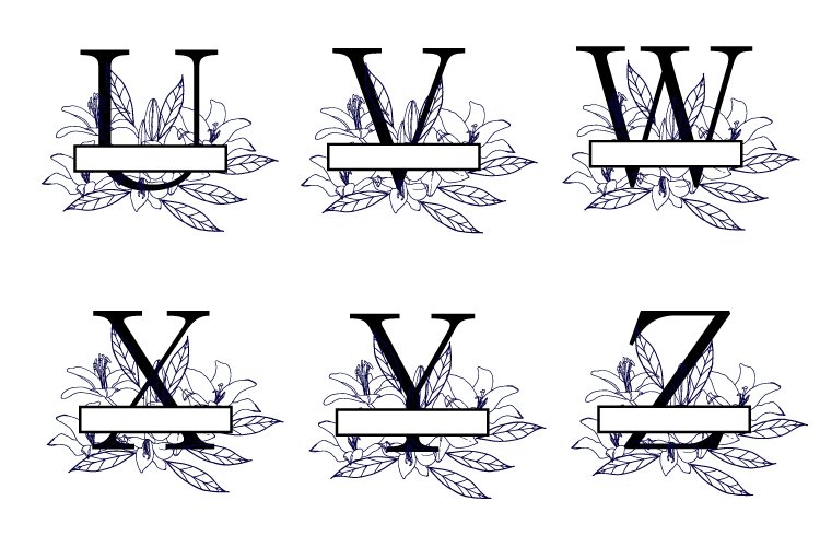 Monogram letters bundle SVG. Vector. A to Z Letter Logos view 3