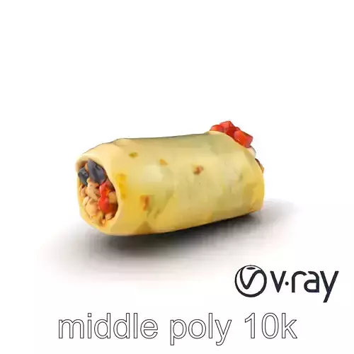 Chunky Burrito Mexican Delight model pack Low-poly 3D model
