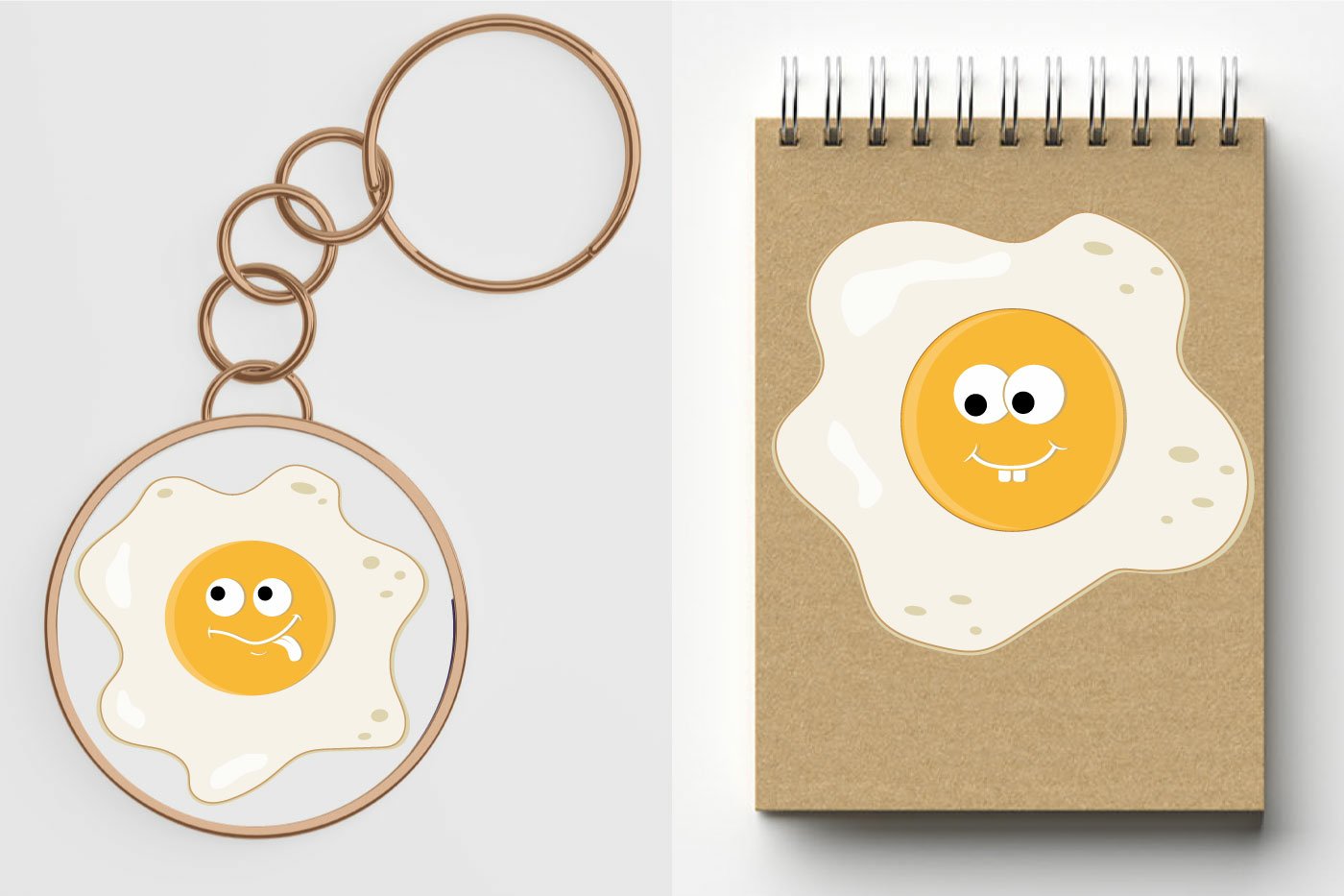 Cartoon Characters fried eggs, Stickers For Printing view 3