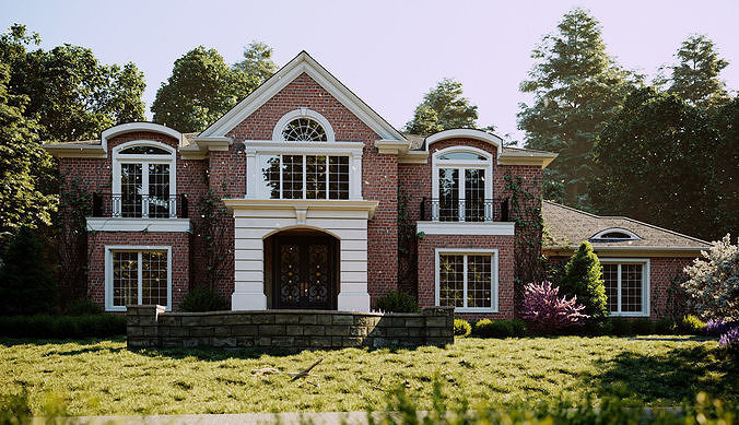 House Set01 3D model view 3