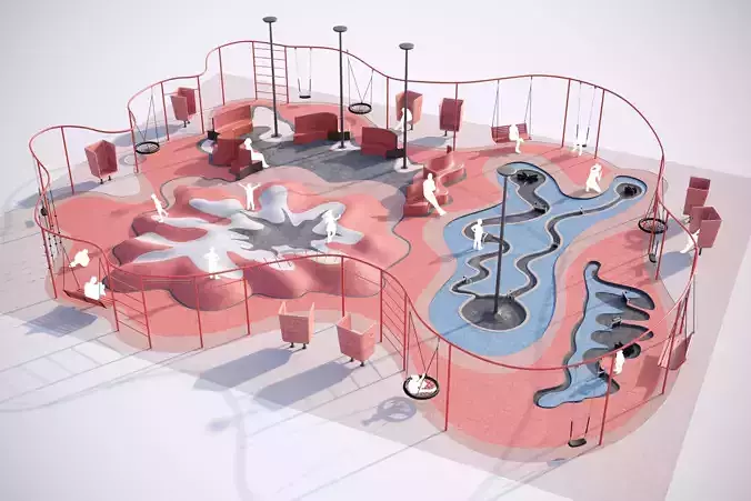 Modern playground 7 3D model